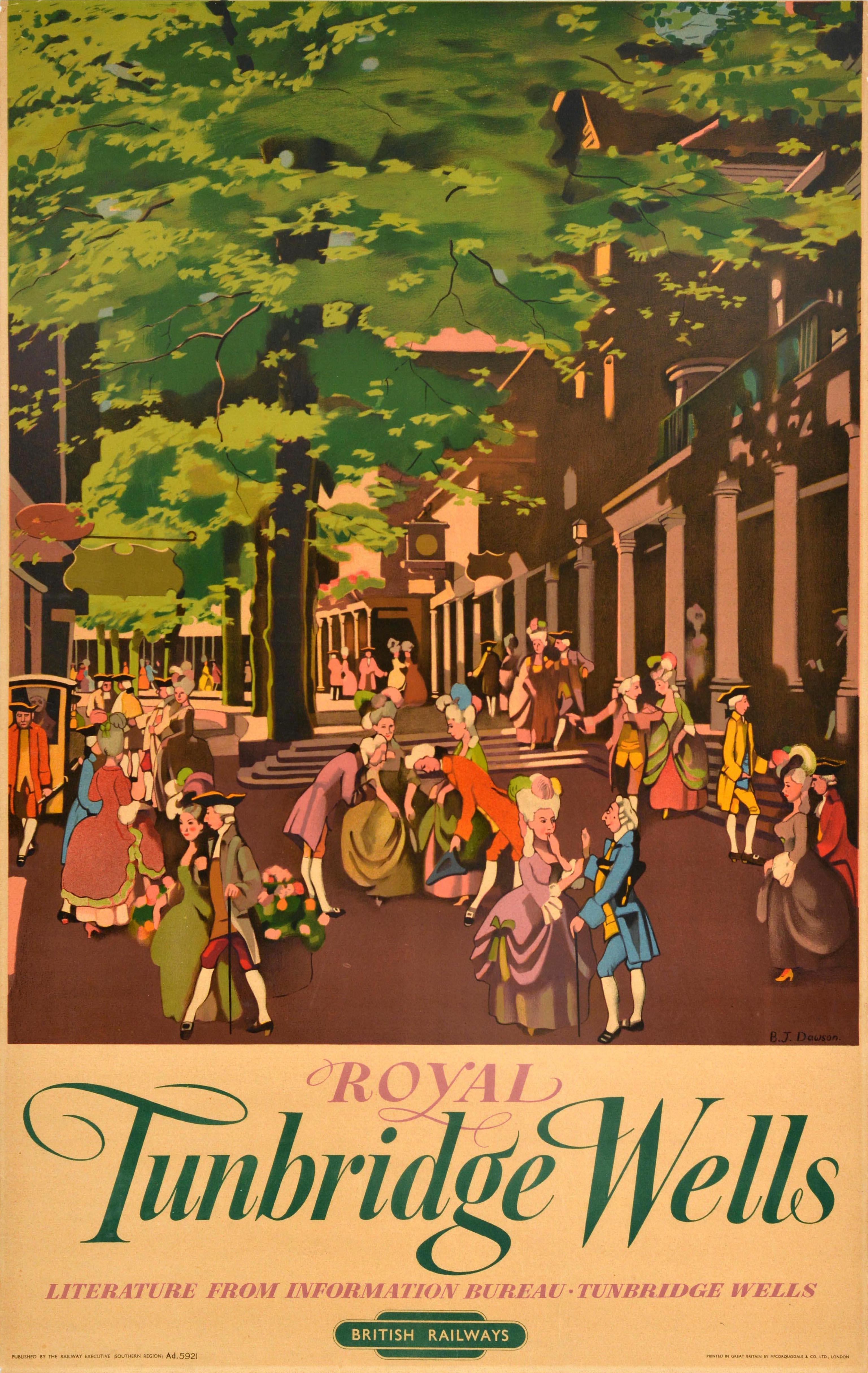 Unknown Print - Original Vintage British Railways Train Travel Poster Royal Tunbridge Wells