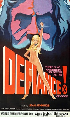 Original Vintage-Filmplakat „Defiance Of Good Crime Horror“, Horror, Erwachsene, Armand Weston, Armand Weston