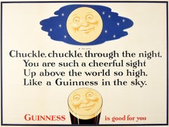 Original Vintage Drink Advertising Poster Guinness Is Good For You Lullaby Art