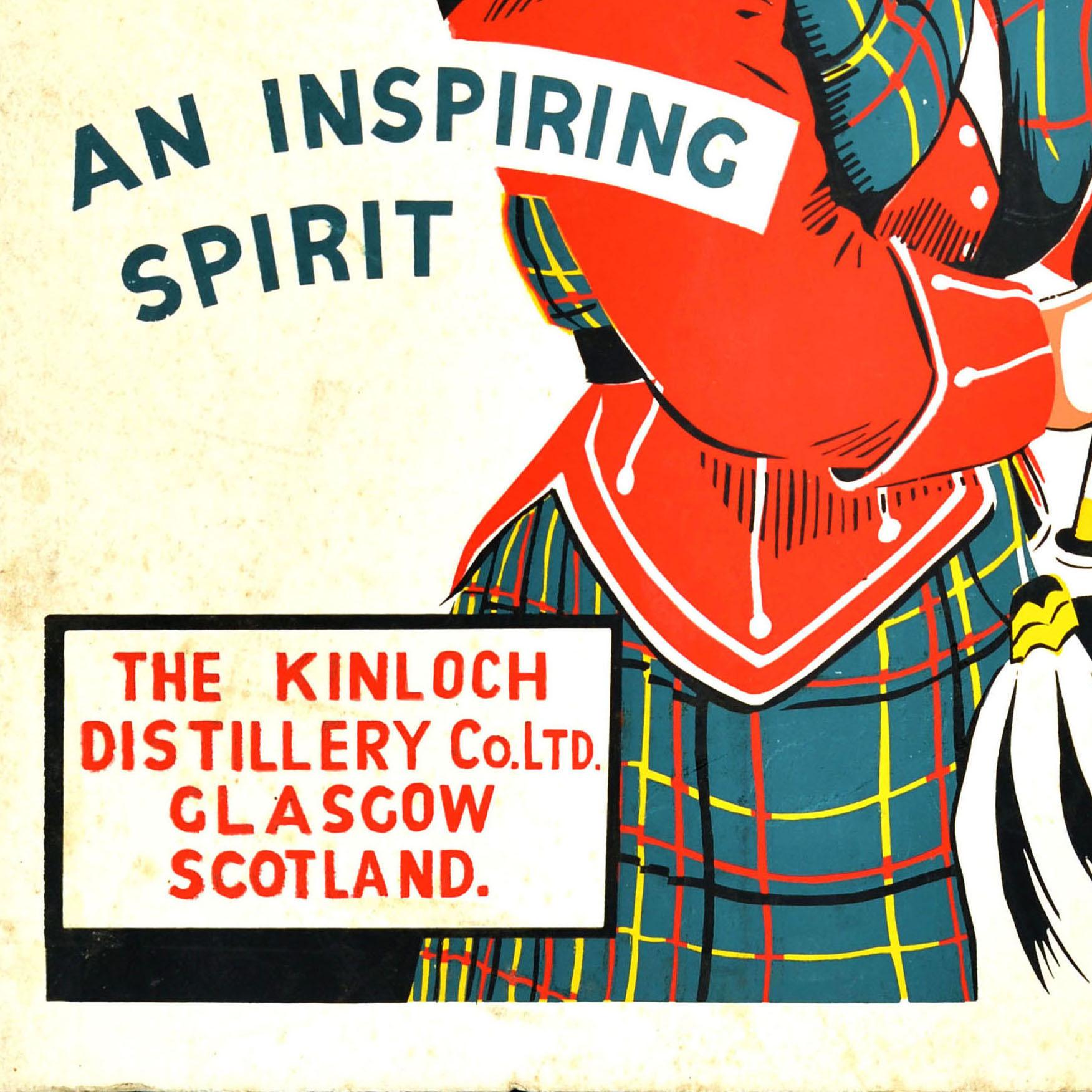 Original Vintage Drink Advertising Poster Scottish Cream Blended Scotch Whisky - Yellow Print by Unknown