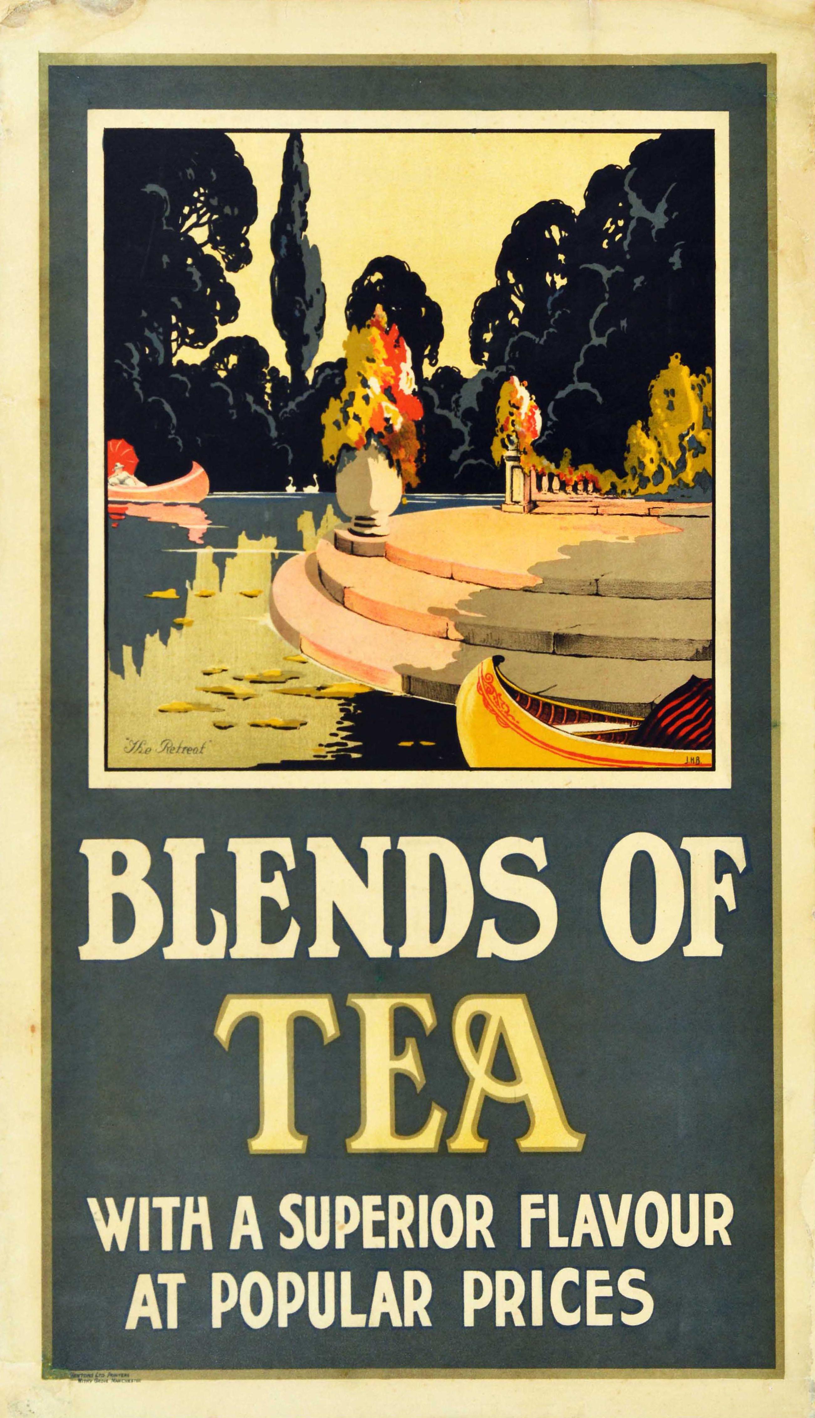 Print Unknown - Affiche rétro originale, Blends Of Tea With A Superior Flavour The Retreat, Théière