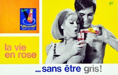 Original Retro Drink Poster San Pellegrino Bitter Alcohol Free La Vie En Rose