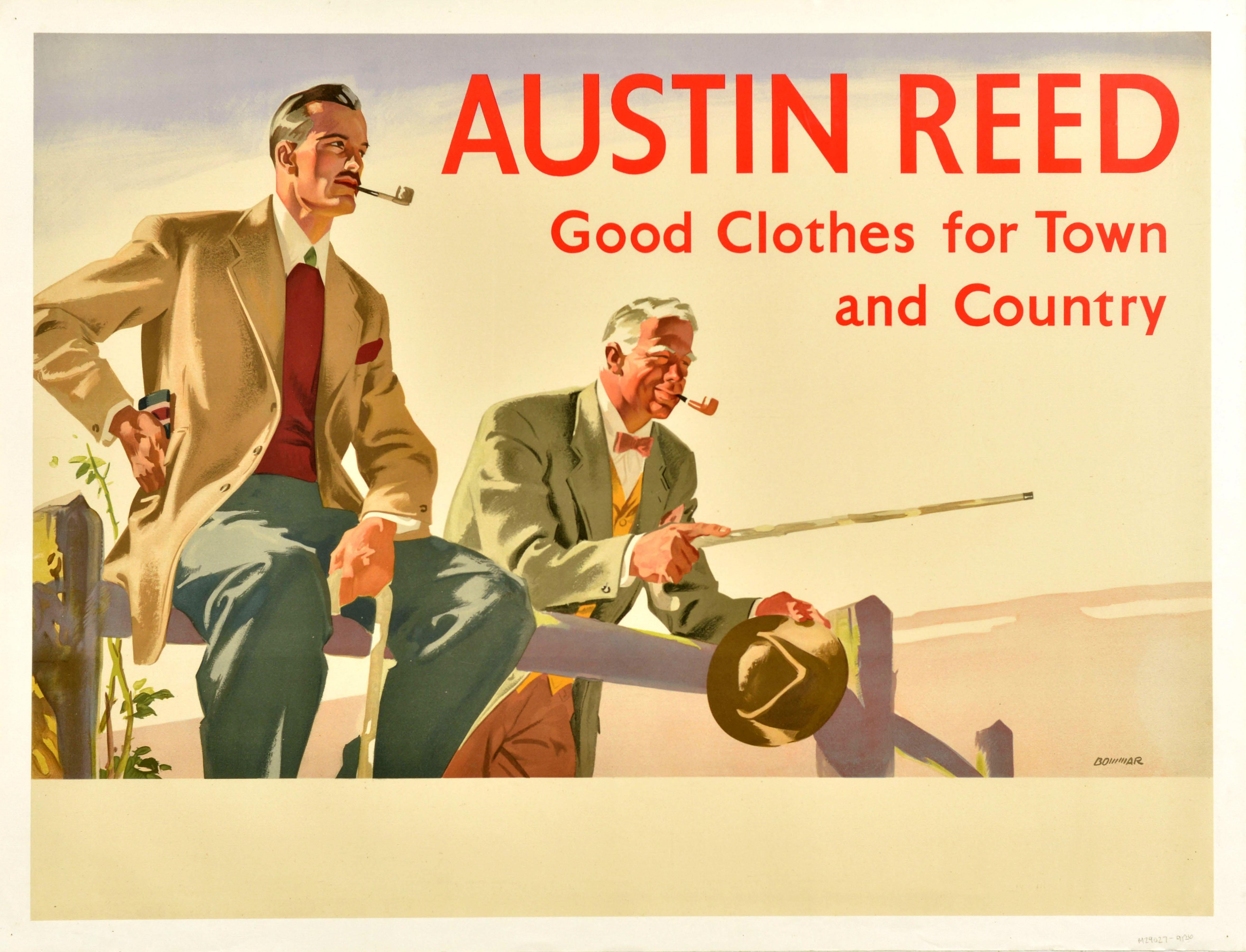 Unknown Print - Original Vintage Fashion Advertising Poster Austin Reed Good Clothes Design Art