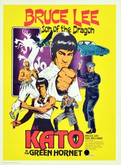 Original Vintage Film Poster Bruce Lee Son Of The Dragon Kato Green Hornet Movie
