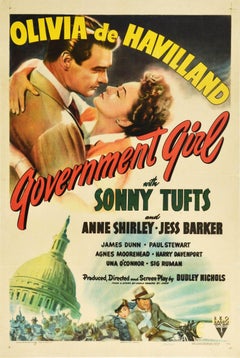 Original Vintage Film Poster For Government Girl Olivia De Havilland Sonny Tufts