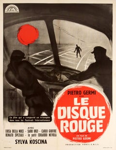 Affiche vintage d'origine du film Le Disque Rouge Man Of Iron (L'homme du fer), Train, Art du film