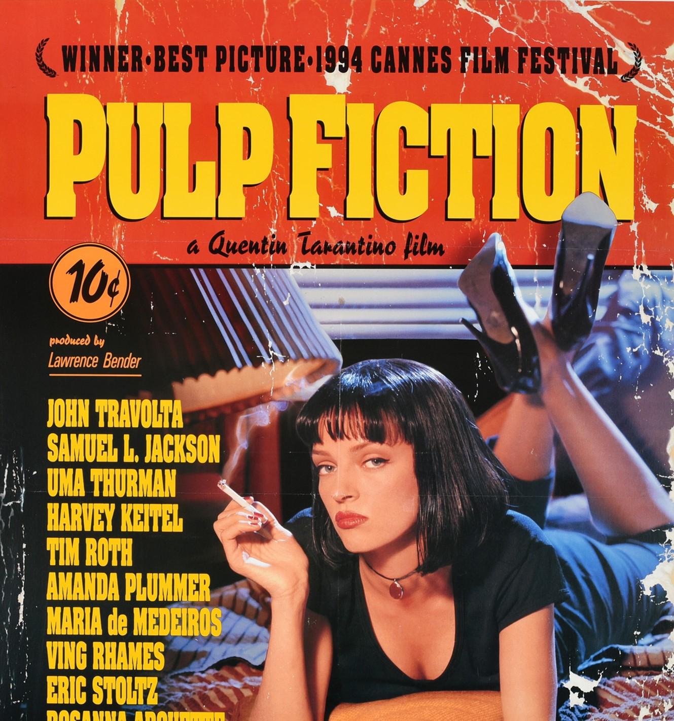 Movies Original Home Décor Posters & Prints Pulp Fiction Original 1994 Movie Poster - Classic Tarantino Print Premium Laminated Pulp Fiction Poster - Foto 2