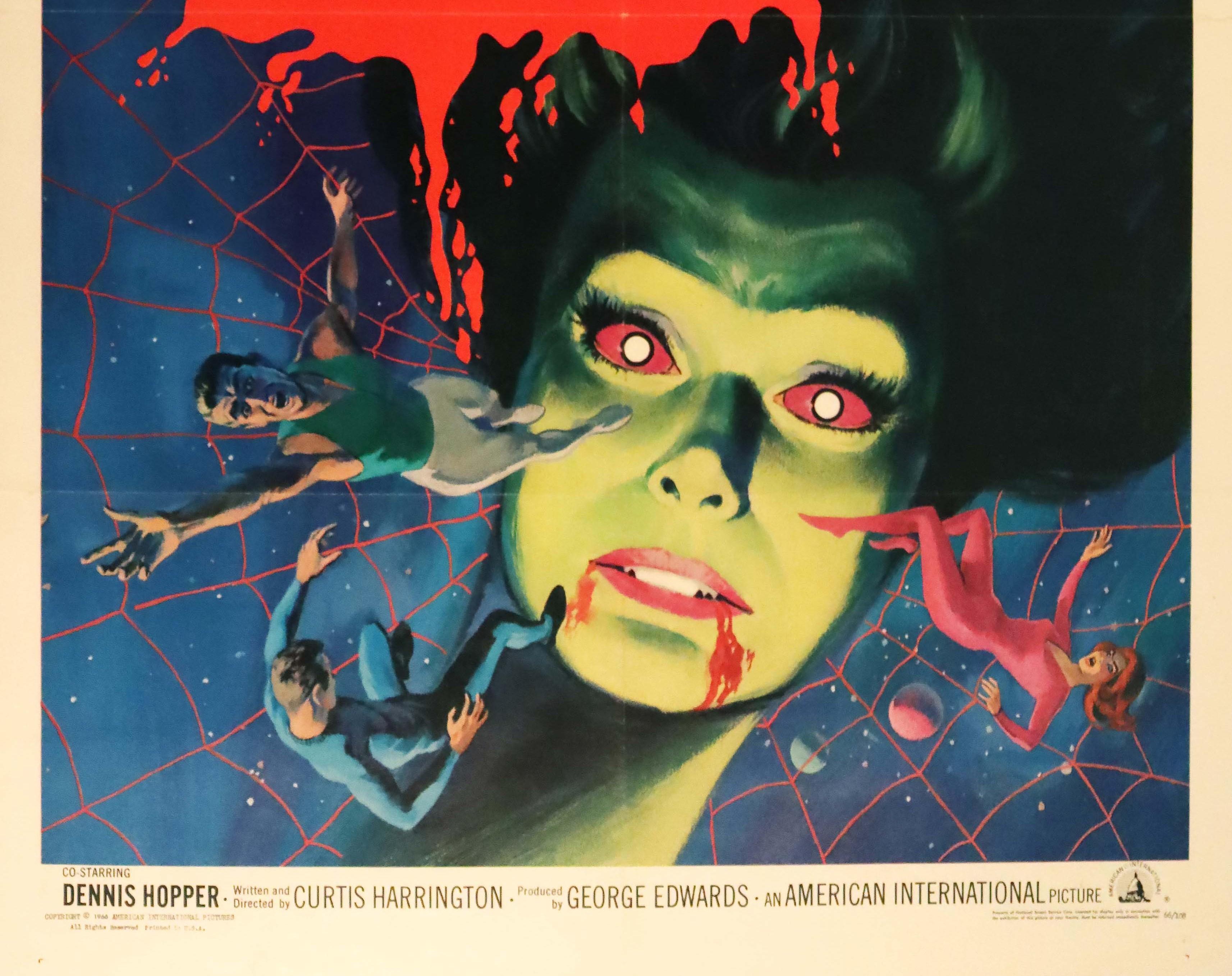Original Vintage-Filmplakat „Königin des Blutes Alien“, Sci-Fi, Horror, Film, Spider Web (Schwarz), Print, von Unknown