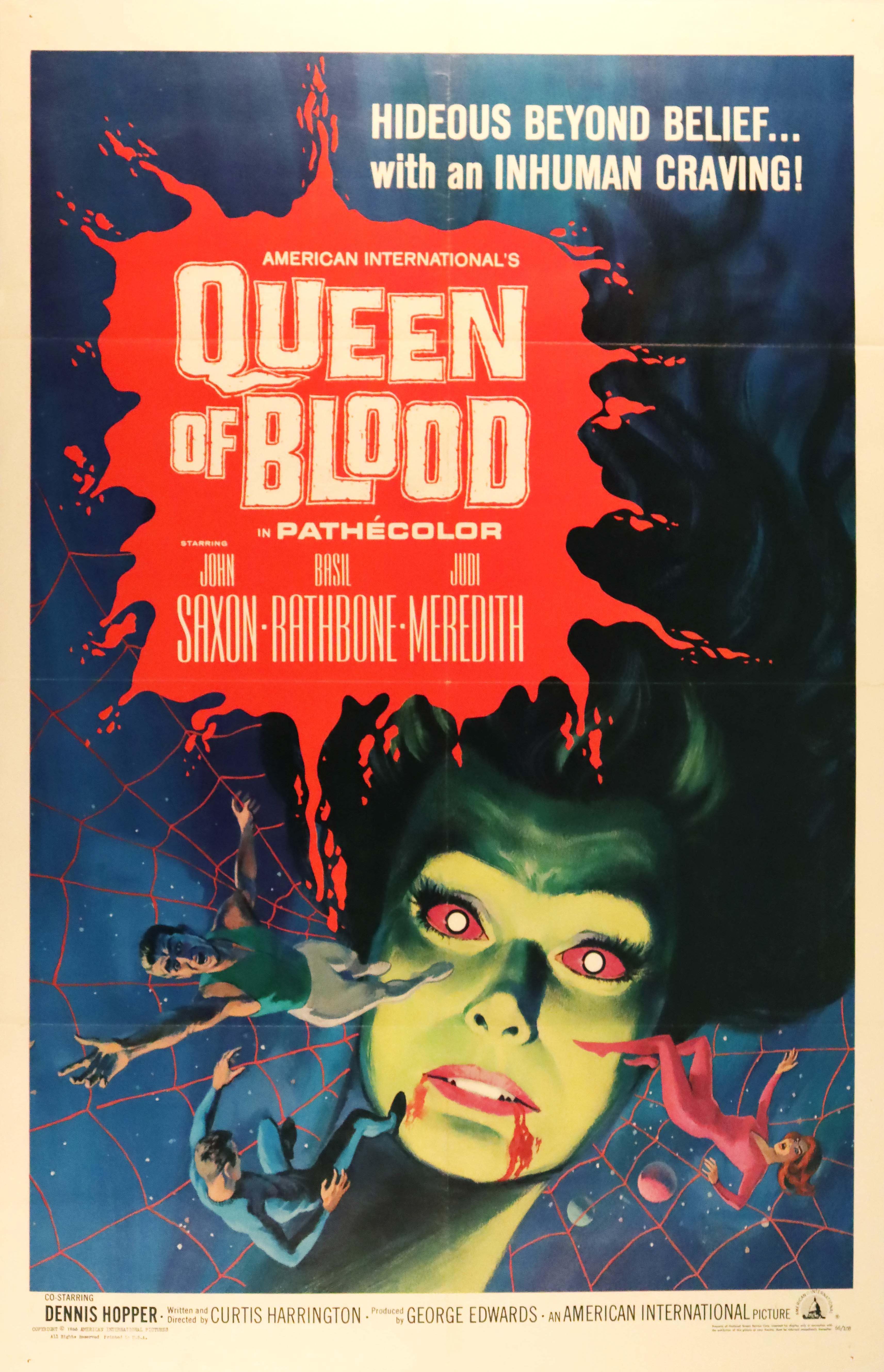 Unknown Print - Original Vintage Film Poster Queen Of Blood Alien Sci-Fi Horror Movie Spider Web