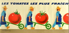Original Vintage Food Poster Les Tomates Les Plus Fraich The Freshest Tomatoes