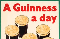 Original Vintage Guinness Is Good For You Poster A Guinness A Day Beer Drink Ad