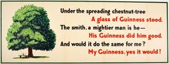 Original Vintage Guinness Poster Under The Spreading Chestnut Tree Beer Drink Ad