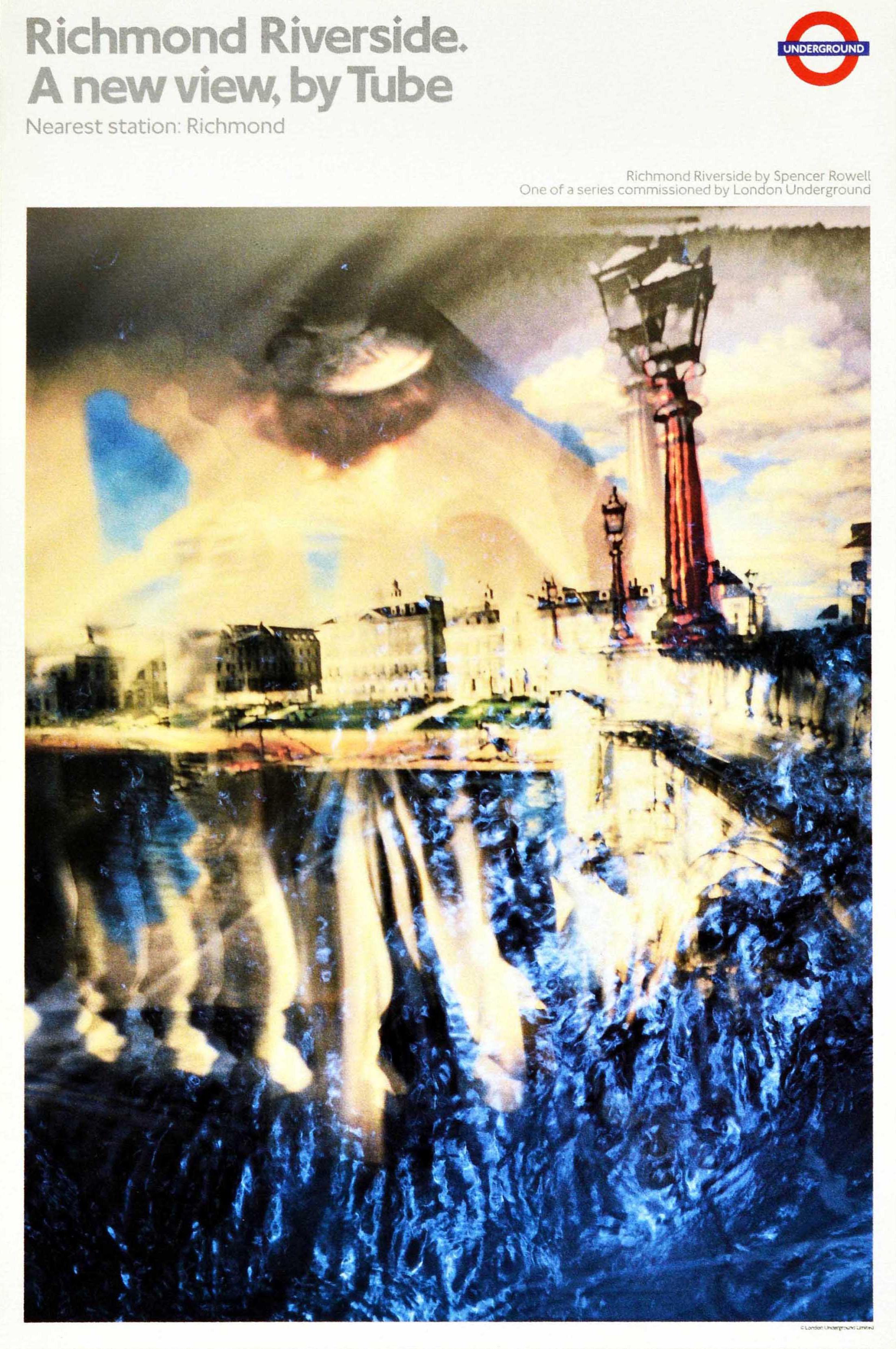 Print di Unknown - Poster originale d'epoca della metropolitana di Londra Richmond Riverside Spencer Rowell Art