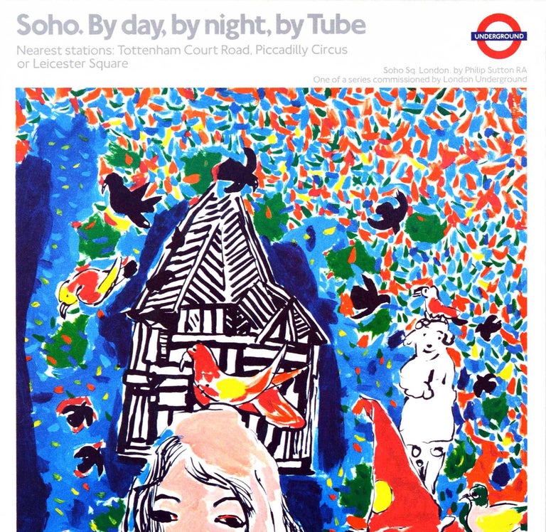 Unknown Original Vintage London Underground Poster Soho By Tube