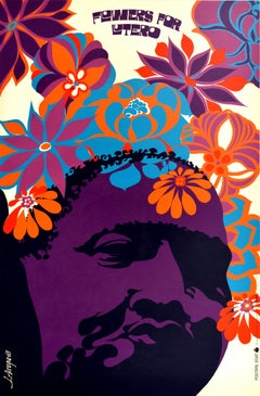 Original Retro Memorial Poster - Flowers For Lutero - Martin Luther King Jr. 