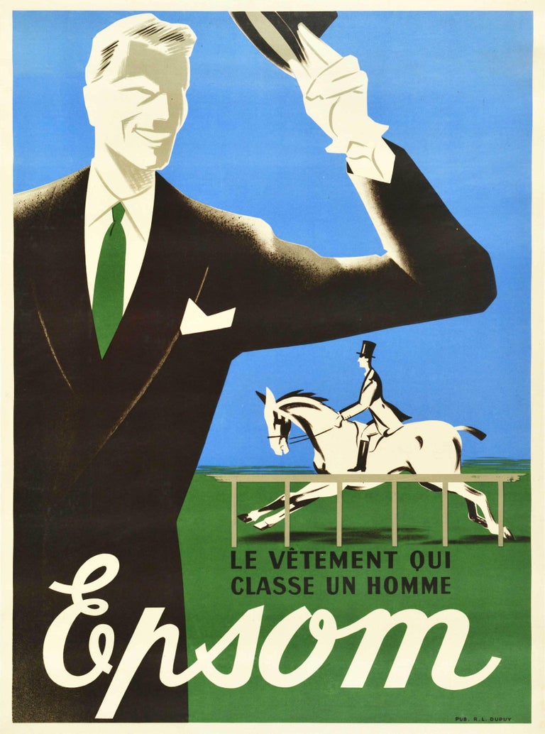 Unknown Original Vintage Men s Fashion Poster Un Homme Epsom Man