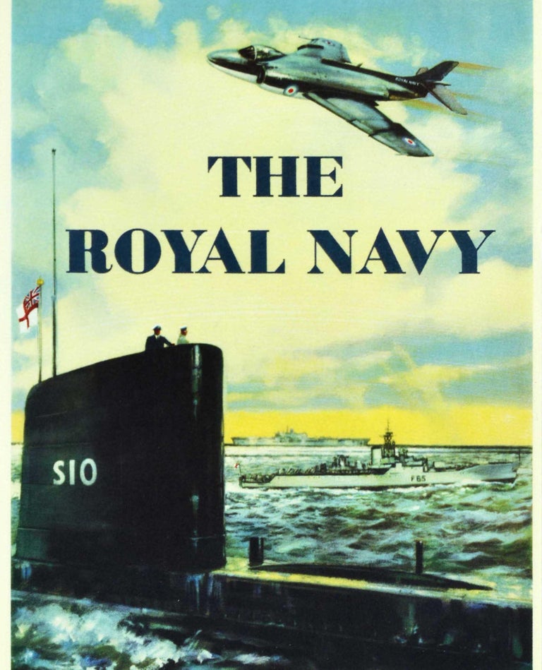 Unknown Original Vintage Military Poster The Royal Navy Fine Proud