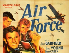 Original Vintage Movie Poster Air Force WWII Military Aviation Film Howard Hawks