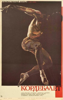 Affiche vintage d'origine du film Chorus Line - Danse musicale de Broadway - Michael Douglas