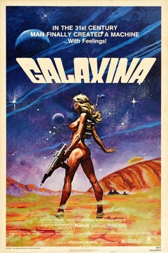 Original Retro Movie Poster Galaxina American Science Fiction SciFi Space