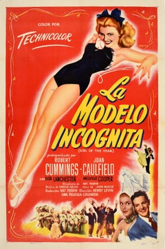 Original Vintage Movie Poster La Modelo Incognita Girl Of The Year Petty Girl
