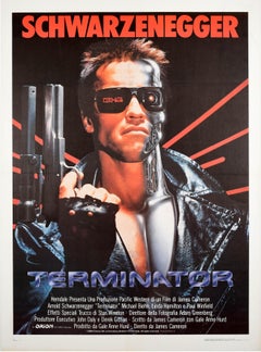 Original Vintage-Filmplakat „Terminator“, Arnold Schwarzenegger, James Cameron, James Cameron