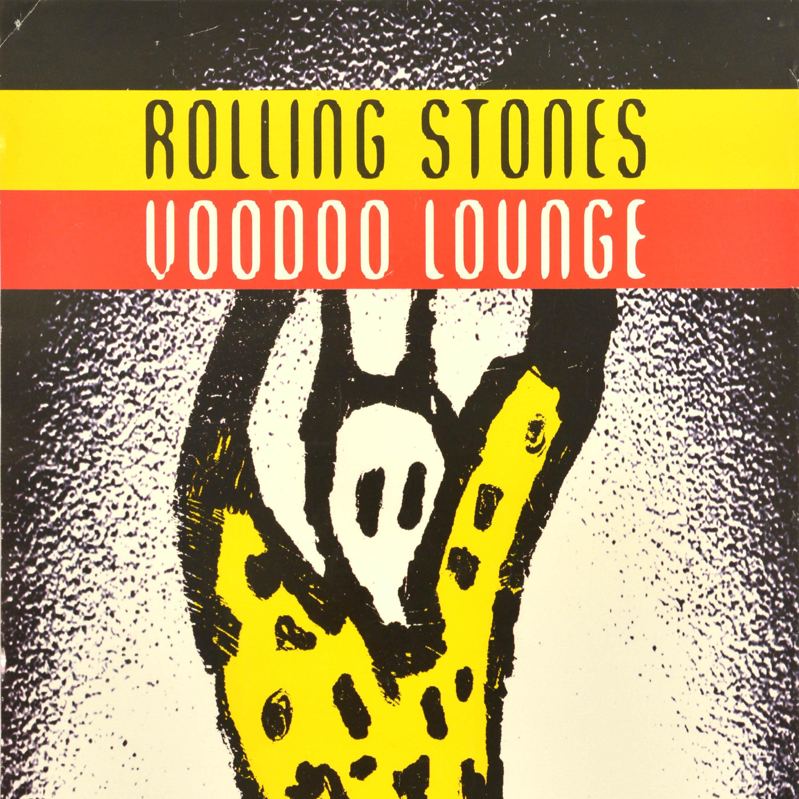 Original Vintage Music Advertising Poster Rolling Stones Voodoo Lounge Album - Brown Print by Unknown