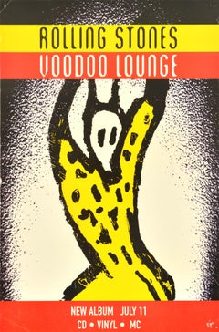 Original Vintage-Werbeplakat Rolling Stones Voodoo Lounge- Album, Musik, Vintage