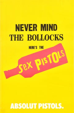 Original Vintage Music Poster Absolut Vodka Sex Pistols Never Mind The Bollocks