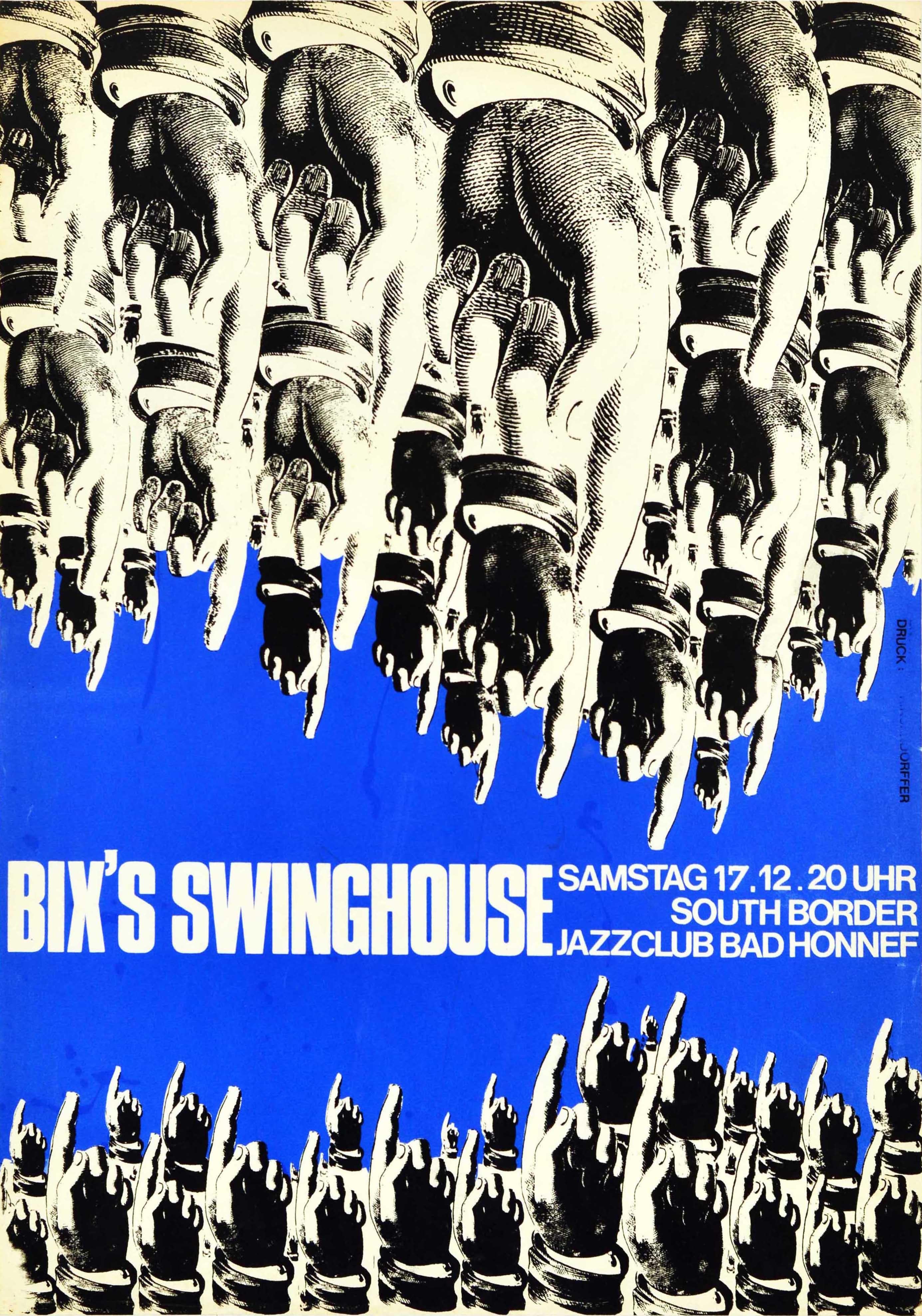 Unknown Print - Original Vintage Music Poster Bix's Swinghouse South Border Jazz Club Bad Honnef
