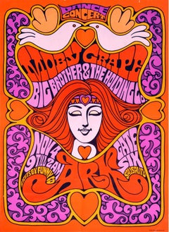 Original Vintage Music Poster Moby Grape Ark Dance Concert Psychedelic Blues Art