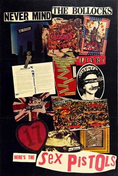 Original Retro Music Poster Never Mind The Bollocks Here's The Sex Pistols