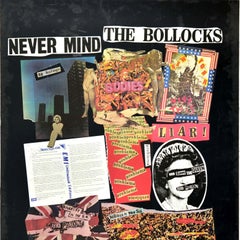 Original Vintage Music Poster Sex Pistols Never Mind The Bollocks Collage