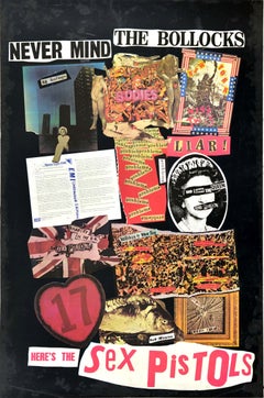 Original Vintage Music Poster Sex Pistols Never Mind The Bollocks Collage