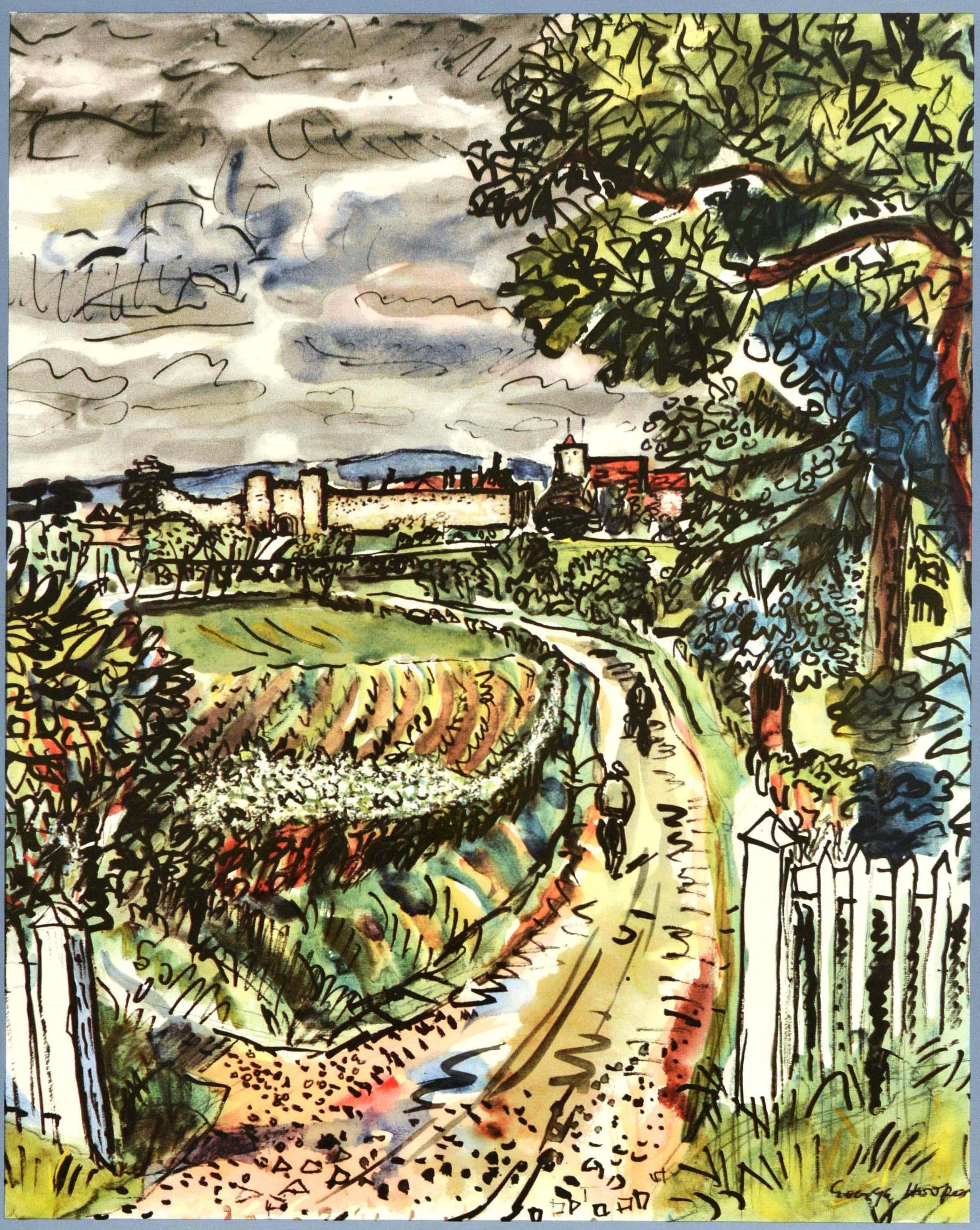 Original Vintage Post Office-Werbeplakat Amberley Castle Arundel Sussex, Arundel, Sussex – Print von Unknown