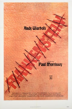 Poster originale d'epoca del film horror Andy Warhol's Frankenstein di Paul Morrissey