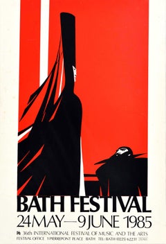 Original Vintage Poster Bath Festival Of Music And The Arts Council Event Design