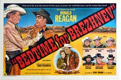 Affiche vintage originale, Bedtime For Brezhnev, Guerre froide, Satire politique, URSS, États-Unis