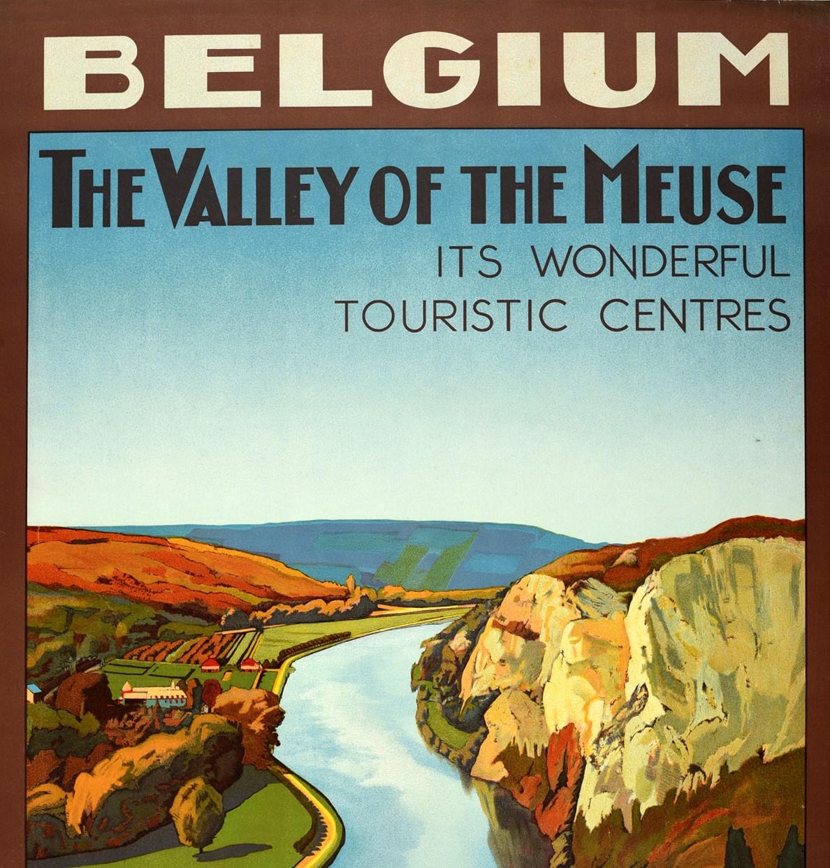 Vallee de la Meuse Dinant Belgium Vintage Travel Advertisement Art Poster Print 