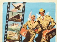 Original Vintage Poster Belgrade Yugoslavia Turist Express Holiday Travel Design