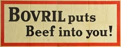 Original-Vintage-Poster, „Bovril Puts Beef Into You“, Werbeplakat für heiße Getränke und Lebensmittel