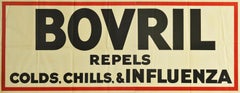 Original Vintage Poster Bovril Repels Colds Chills & Influenza Beef Drink Food 