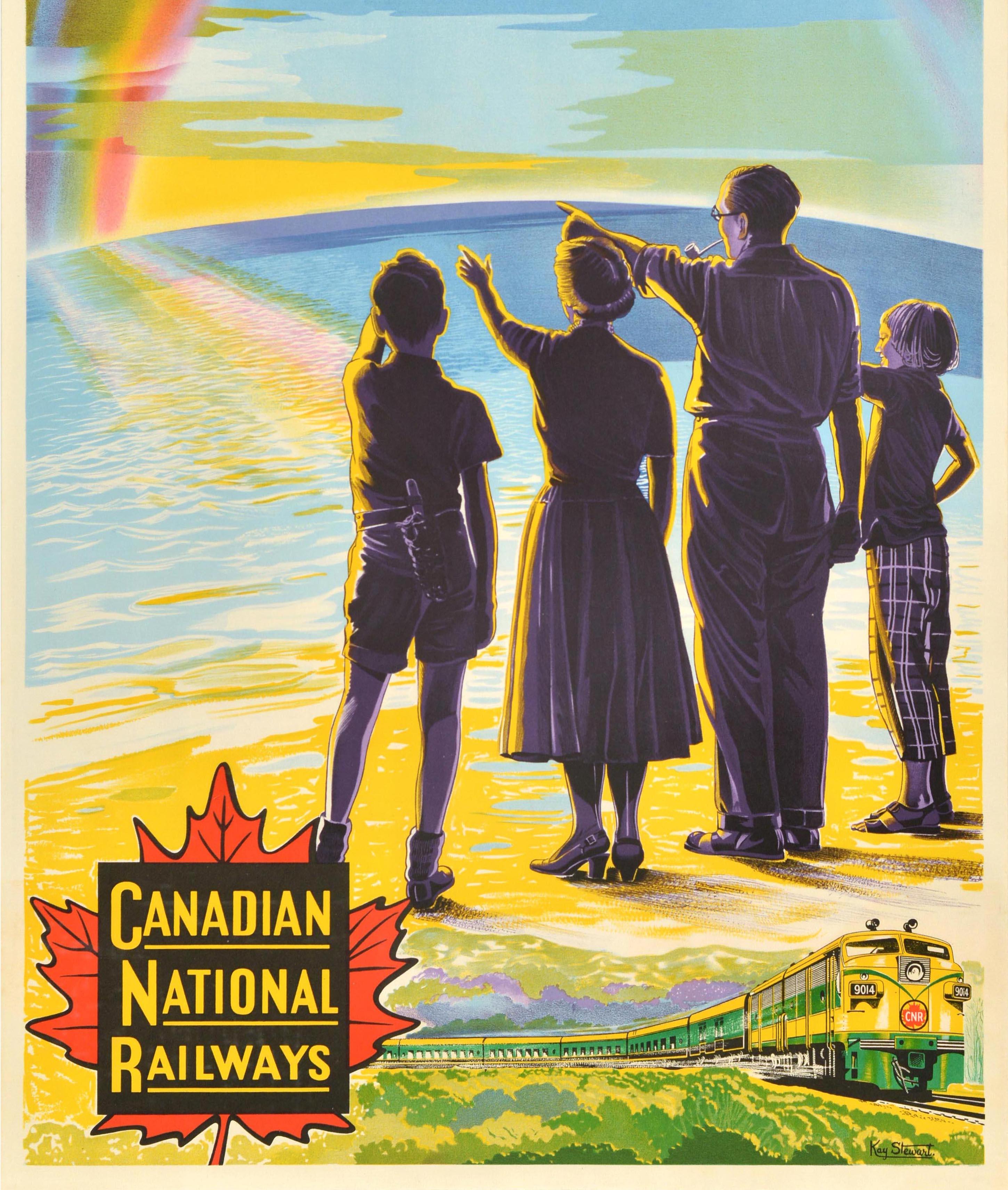Original Vintage Poster Canadian National Railways CNR Emigrating Opportunity - Beige Print by Unknown