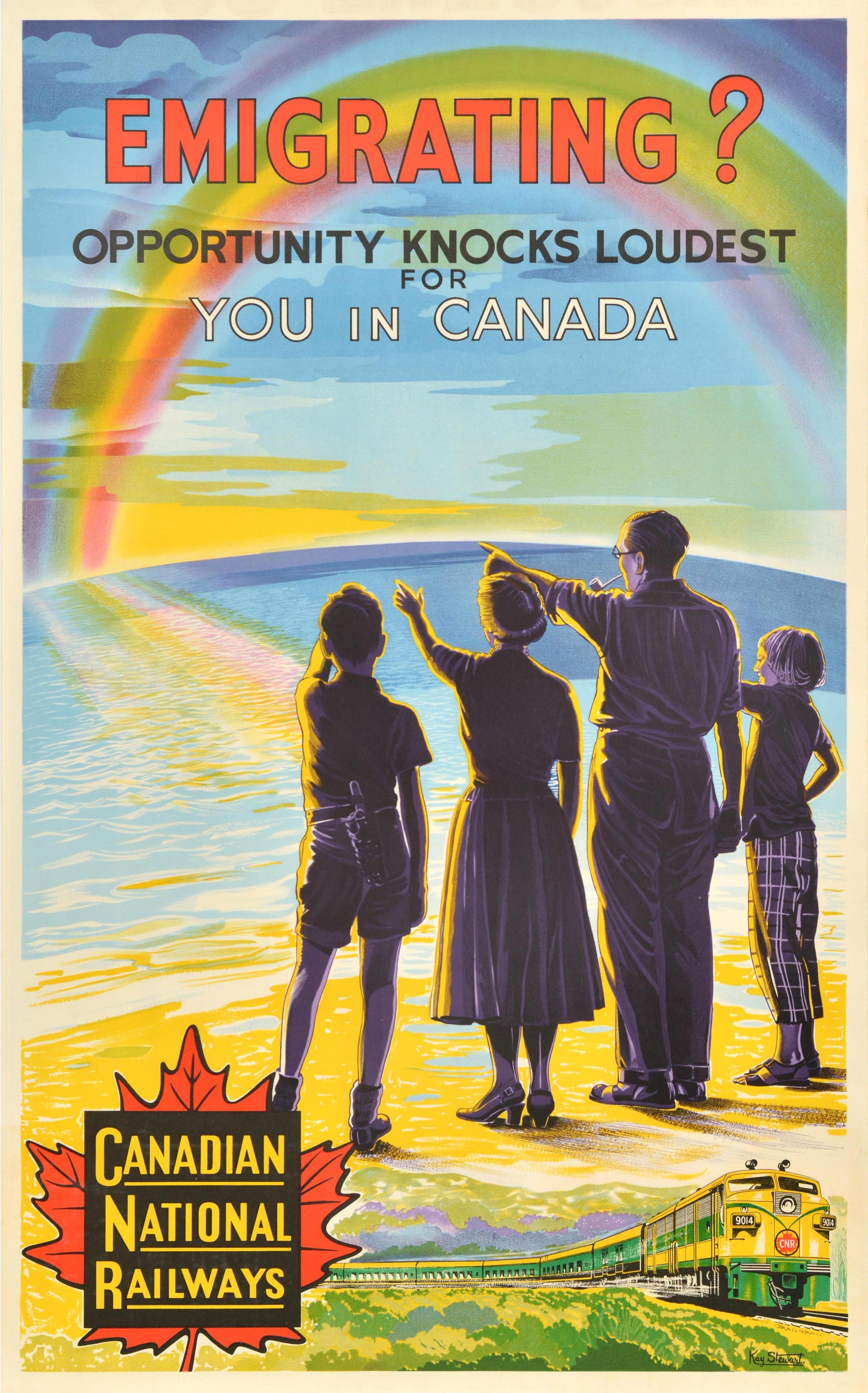 Unknown Print - Original Vintage Poster Canadian National Railways CNR Emigrating Opportunity