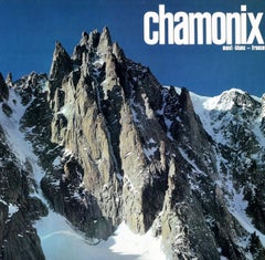 Original Vintage Poster Chamonix Mont Blanc France Skiing Winter Sport Travel