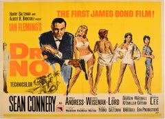 Original Retro Poster Dr No The First James Bond Film Sean Connery 007 UK Quad