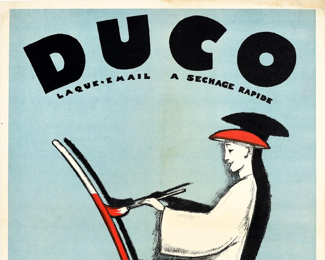 Original Vintage Poster Duco Enamel Lacquer Paint Already Dry! Deja Sec! Ad Art - Print by Unknown