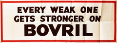 Original Vintage Poster Every Weak One Gets Stronger On Bovril Word Play Health