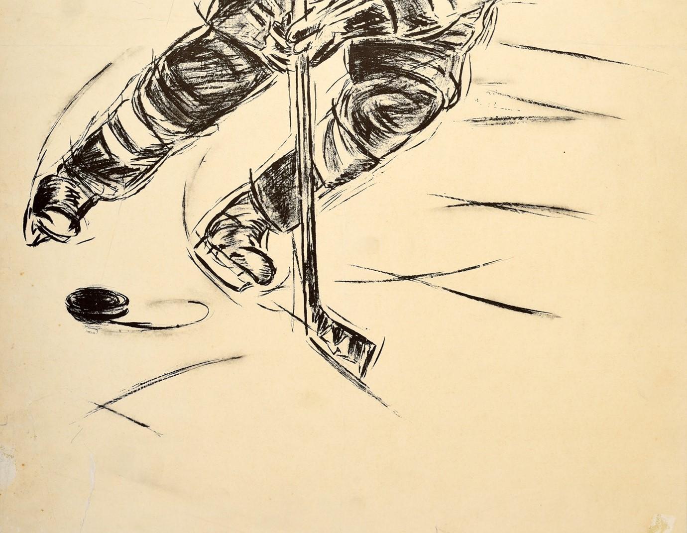 vintage hockey prints