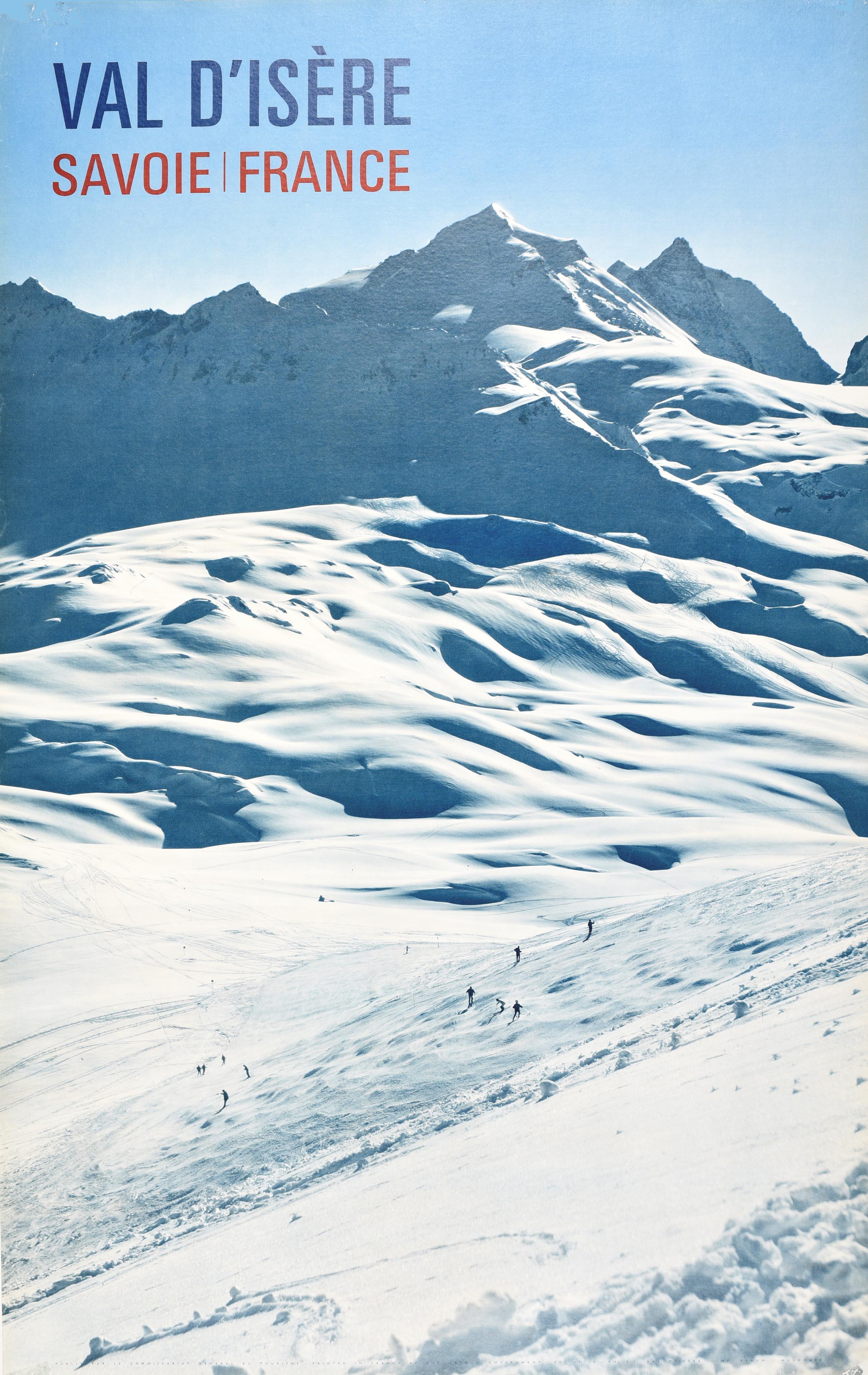 Unknown Print - Original Vintage Poster For Val D'Isere Savoie France Winter Sport Skiing Travel